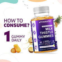 Cargar imagen en el visor de la galería, Vitamatic Gomitas Cardo Mariano 3000 mg | 80% Silimarina | Desintox Hepática