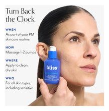 Cargar imagen en el visor de la galería, Bliss Renew & Smooth Night Face Serum Aha Glicólico + Ácido