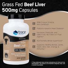 Cargar imagen en el visor de la galería, Trace Minerals Hígado de Res Ancestral | 3,000mg | 180 Cápsulas | Paleo y Keto | Sin Gluten
