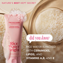 Cargar imagen en el visor de la galería, The Face Shop Rice Water Bright Foaming Facial Cleanser With