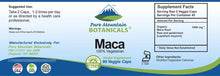 Cargar imagen en el visor de la galería, Pure Mountain Botanicals Maca Orgánica 90 Cápsulas Veganas | 1000 mg Cruda + Gelatinizada | Adaptógeno | Energía + Libido + Resistencia | Kosher Sin Gluten Sin OMG