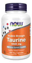 Cargar imagen en el visor de la galería, Now Foods Taurine Doble Fuerza 1000 Mg. 100 Cápsulas