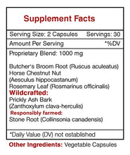 Cargar imagen en el visor de la galería, Vein Secret 60 Cápsulas 1000 Mg Escoba De Carnicero Castaño