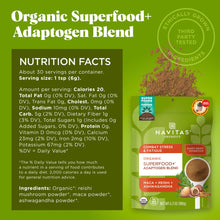 Cargar imagen en el visor de la galería, Navitas Organics Superfood+ Adaptogen Blend For Stress
