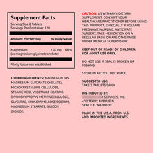 Cargar imagen en el visor de la galería, Elements Glicinato De Magnesio Quelado 270 Mg Por