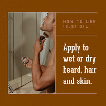 Cargar imagen en el visor de la galería, 18.21 Man Made Aceite Cabello Piel Barba | Ricino + Jojoba + Argán | 4 Aromas | No Graso | Hombre