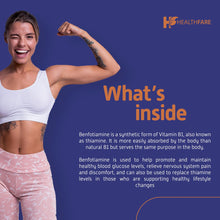 Cargar imagen en el visor de la galería, Healthfare Benfotiamina 300mg | 200 Cápsulas | Vitamina B1 Biodisponible