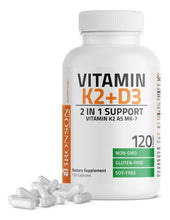 Cargar imagen en el visor de la galería, Vitamina K2 + D3 | Cápsulas Vegetarianas | Huesos y Corazón