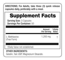 Cargar imagen en el visor de la galería, Fito Medics Laboratorio Metionina L Metionina 1200mg 150