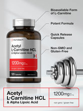 Cargar imagen en el visor de la galería, Horbäach Acetil L Carnitina Hcl Y Ácido Alfa Lipoico 1200 Mg