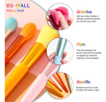 Cargar imagen en el visor de la galería, Bs-mall Brochas De Maquillaje Coloridas 12 Unids Juego De