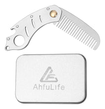 Cargar imagen en el visor de la galería, Ahfulife Peine De Acero Inoxidable Para Cabello Y Barba