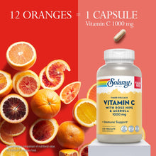 Cargar imagen en el visor de la galería, Solaray Vitamina C 1000mg Liberación Temporizada | Rosa Mosqueta + Acerola | 275 Cápsulas