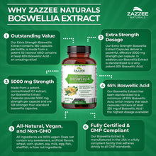 Cargar imagen en el visor de la galería, Zazzee Extracto De Boswellia Serrata 10:1 Extra Fuerte 5000