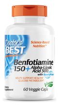 Cargar imagen en el visor de la galería, Doctors Best Benfotiamine 150 + Ácido Alfa Lipoico 300 Sin