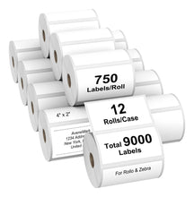 Cargar imagen en el visor de la galería, Avenemark 12 Rollos De Etiquetas Térmicas Directas De 4 X 2