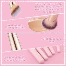 Cargar imagen en el visor de la galería, Juego De 5 Brochas De Maquillaje En Ángulo Brochas De