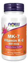 Cargar imagen en el visor de la galería, NOW Foods Vitamina K2 MK-7 100mcg | Salud Ósea + Salud Cardiovascular | Vegetal | GMP Grado A | 120 Cápsulas