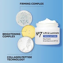 Cargar imagen en el visor de la galería, No7 Lift & Luminate Crema De Día Sin Fragancia De Triple