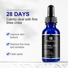 Cargar imagen en el visor de la galería, Bioglossy Suero De Retinol Para Cara 2.5% Retinol Intenso