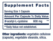 Cargar imagen en el visor de la galería, Life Extension N-acetil L-cisteína 600 Mg Potentes
