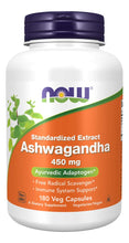 Cargar imagen en el visor de la galería, Now Foods Extracto De Ashwagandha 450 Mg 180 Cápsula