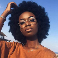 Cargar imagen en el visor de la galería, Zigzag Hair Pelucas De Cabello Humano Afro Rizado Esponjoso