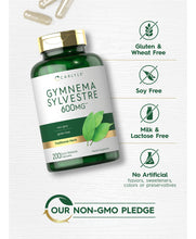 Cargar imagen en el visor de la galería, Carlyle Gymnema Sylvestre | 600 mg | 200 Cápsulas | Hierba Ayurvédica | Sin OMG | Sin Gluten | Probado en Laboratorio