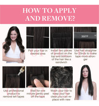 Cargar imagen en el visor de la galería, Goo Goo Extensiones De Cabello Humano Con Cinta 2 Marrón