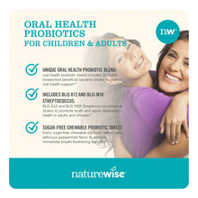 Cargar imagen en el visor de la galería, Probióticos Masticables Para Salud Oral Naturewise