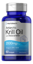 Cargar imagen en el visor de la galería, Aceite de Krill Antártico 2000 mg | 60 Cáps Blandas | Omega-3 + Astaxantina | Horbäach