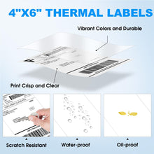 Cargar imagen en el visor de la galería, Maxgear Etiquetas Térmicas Directas De 4 X 6 Pulgadas 500