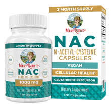 Cargar imagen en el visor de la galería, NAC N-Acetil Cisteína 1000 mg | 120 Cápsulas Veganas | 2 Meses | MaryRuth's