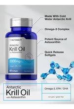 Cargar imagen en el visor de la galería, Aceite de Krill Antártico 2000 mg | 60 Cáps Blandas | Omega-3 + Astaxantina | Horbäach