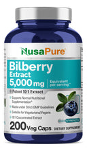 Cargar imagen en el visor de la galería, Nusapure Extracto De Arándano 5000 Mg 200 Cápsulas