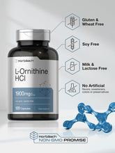 Cargar imagen en el visor de la galería, Horbäach L Ornitina Hcl 1900 Mg 120 Cápsulas