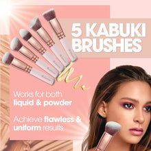 Cargar imagen en el visor de la galería, Kabuki Juego De Brochas De Maquillaje Base En Polvo Rubor