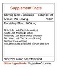 Cargar imagen en el visor de la galería, Cellulite Secret 120 Cápsulas 1000 Mg Gotu Kola Alfalfa
