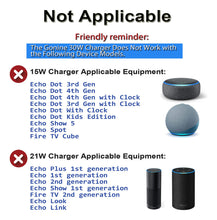 Cargar imagen en el visor de la galería, Cable De Alimentación De Cargador De 30 W Para Alexa Echo