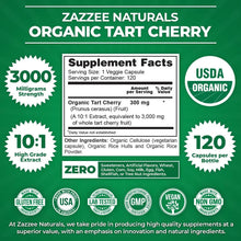 Cargar imagen en el visor de la galería, Zazzee Usda Organic Tart Cherry 10:1 Extracto 10:1 3000 Mg