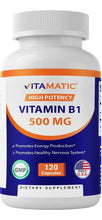 Cargar imagen en el visor de la galería, Vitamatic Vitamina B1 Tiamina 500mg | 120 Cápsulas | Energía y Sistema Nervioso