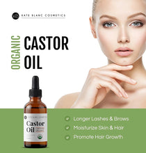 Cargar imagen en el visor de la galería, Kate Blanc Cosmetics Aceite De Ricino Orgánico 2oz 100% Puro