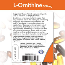 Cargar imagen en el visor de la galería, Now Suplementos L-ornitina Clorhidrato De L-ornitina 500 Mg