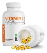 Cargar imagen en el visor de la galería, Bronson Vitamina A 10,000 IU | 250 Cápsulas Blandas | Piel, Ojos y Cabello