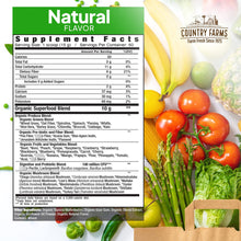 Cargar imagen en el visor de la galería, Country Farms Super Greens Sabor Natural 50 Súper Alimentos