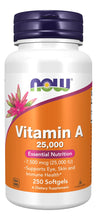 Cargar imagen en el visor de la galería, NOW Foods Vitamina A 25,000 IU | 250 Cápsulas Blandas | Inmunidad y Visión