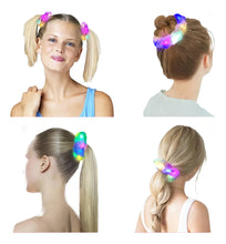 Cargar imagen en el visor de la galería, Aosimin 27 Piezas De Scrunchies Led Multicolor De Doble Capa