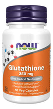 Cargar imagen en el visor de la galería, NOW Glutatión 250 mg | 60 Cápsulas Vegetales | Desintoxicación y Antioxidante