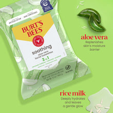 Cargar imagen en el visor de la galería, Burts Bees Toallitas Faciales De Aloe Vera Para Piel