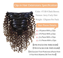 Cargar imagen en el visor de la galería, Lacer Jerry Extensiones De Cabello Humano Rizado Con Clip
